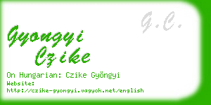 gyongyi czike business card
